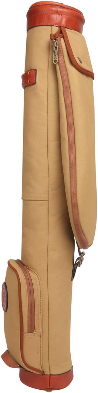 Tourbon Vintage Golf Club Carry Bags Travel Case - Canvas and Leather