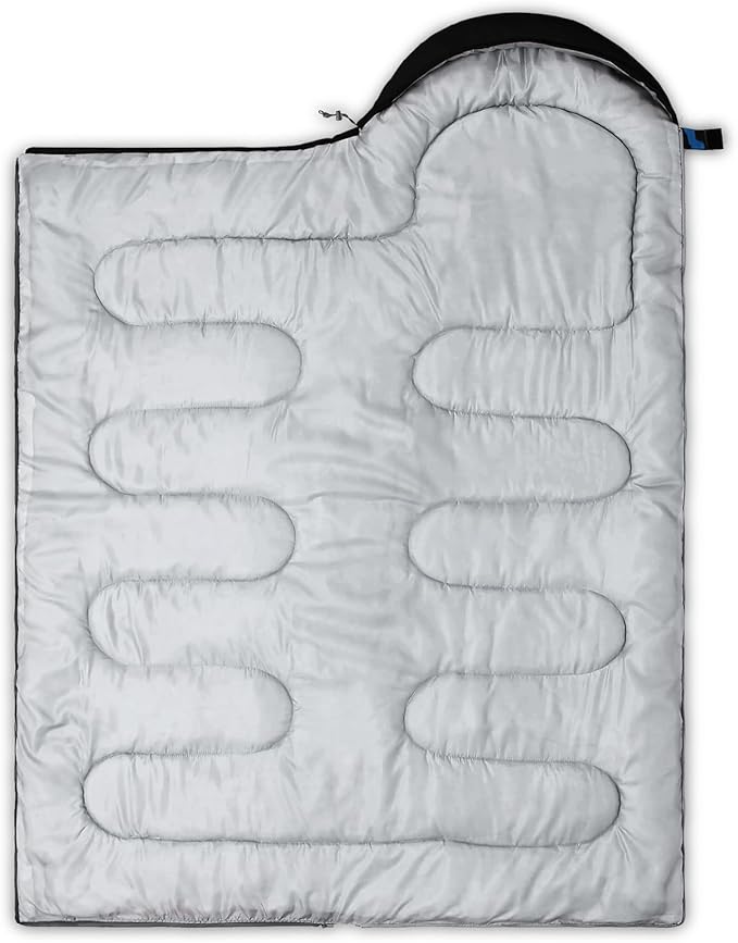 QOOMO Camping Sleeping Bags,3 Season Warm & Cool Weather,Lightweight,Waterproof Sleeping Bags for Adults & Kids,Traveling,and Outdoors,Camping Gear Equipment