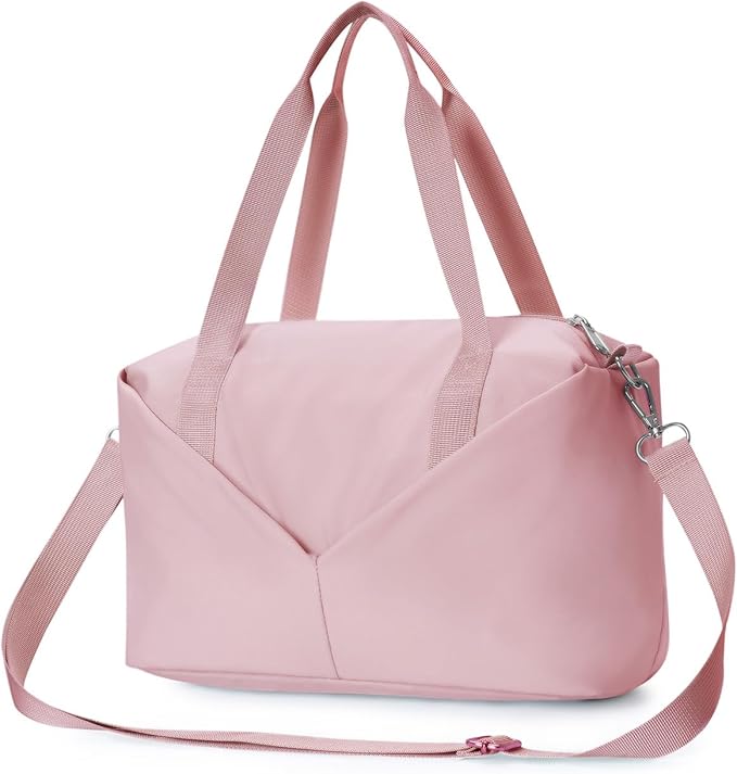 Ceneda Small Gym Bag for Women, 12 inch Mini Gym Bag with Wet Pocket, Lightweight Tote for Gym, Sport, Workout - Pink