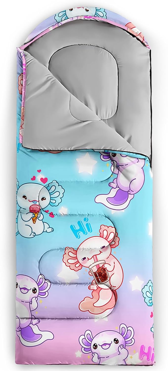 QOOMO Camping Sleeping Bags,3 Season Warm & Cool Weather,Lightweight,Waterproof Sleeping Bags for Adults & Kids,Traveling,and Outdoors,Camping Gear Equipment