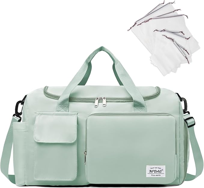 NPBAG Women Travel Duffel, Multi Functional Large Expandable Weekender Carry-on Tote, Gym Workout Overnight Bag, Mommy Hospital Bag for Labor and Delivery