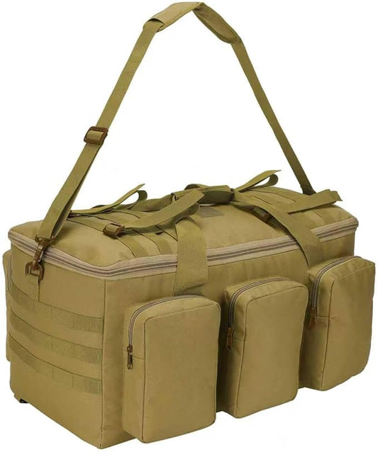 3 In 1 Military Duffel Bag 50L Gym Bag for Men Convertible Weekender Backpack for Sports Travel Basketball