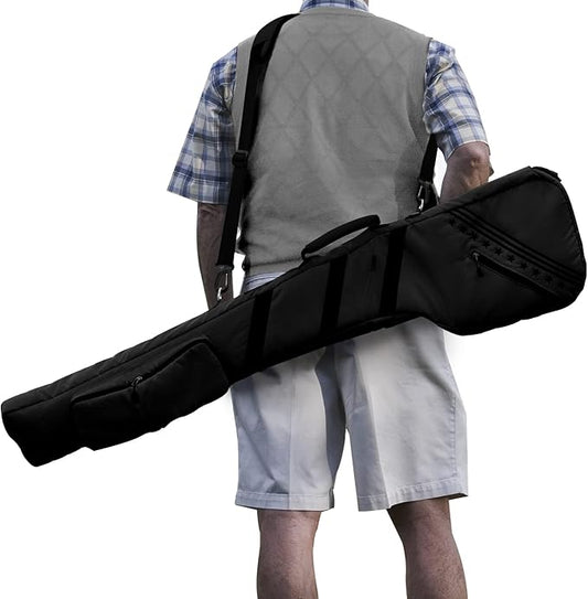 Big Teeth Golf Sunday Bag, Small Golf Bag Lightweight, Par 3 Golf Bag for A Few Clubs Driving Range, Practice with Carry Shoulder Strap Foldable Multi-Colour