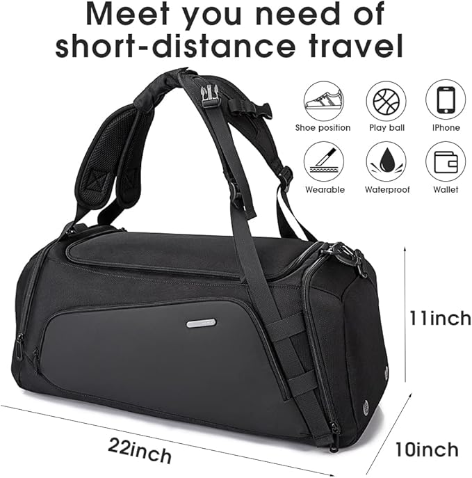 BANGE Gym Sports Duffel Backpack for Man & Women…