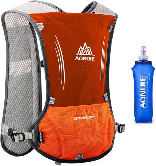 AONIJIE 5L Running Hydration Vest Pack with 500ml Soft Flask Adjustable & Lightweight Hydration Backpack for Marathon Race Hiking Cycling