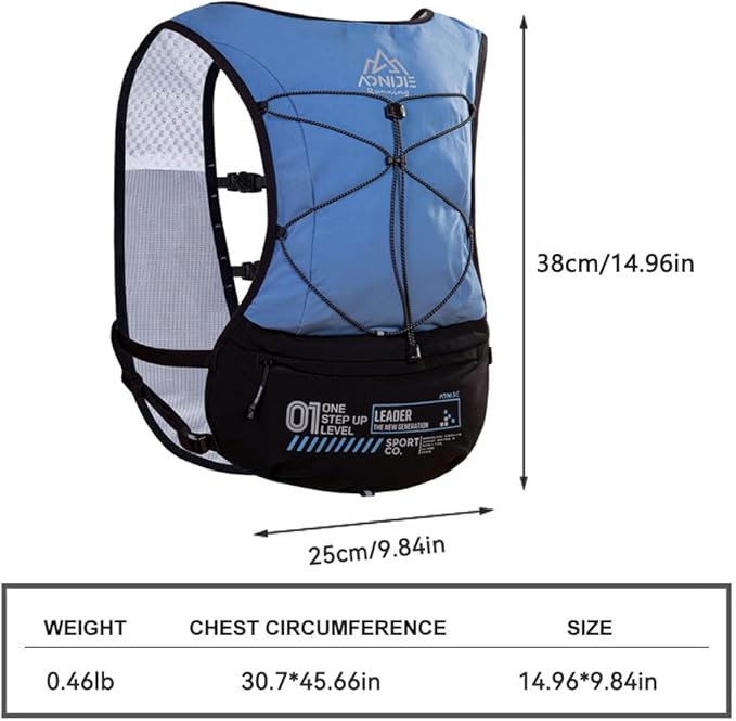 YOUGLE Hydration Vest Pack 5L Lightweight Running Backpack for Hiking Trail Running Race Marathon