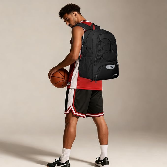 Goloni Basketball Backpack,Large Sports Bag with Ball Compartment & Shoe Compartment,Basketball Bag Fit Volleyball, soccer,Gym