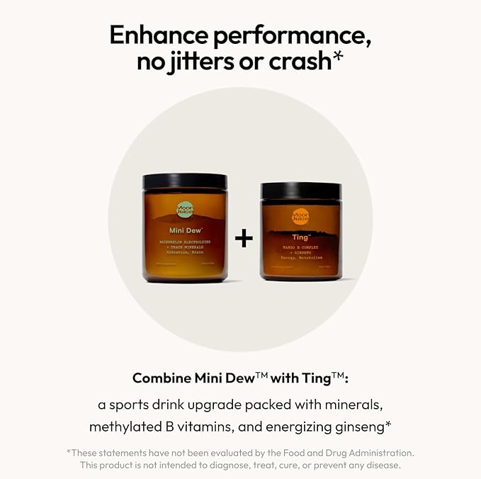 Moon Juice Mini Dew Electrolytes Powder - Sugar Free Minerals & Electrolyte Hydration Powder for Instant Hydration & Brain Support - Magnesium, Calcium, Potassium, Pink Salt, Watermelon, 30 Servings