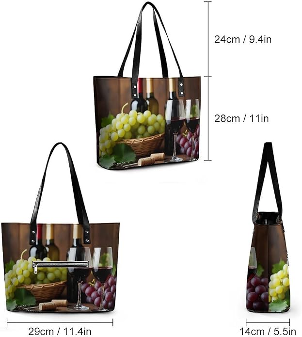 Big Shoulder Commuter Bag Work Tote Bag Handbag With Zipper For Women And Men