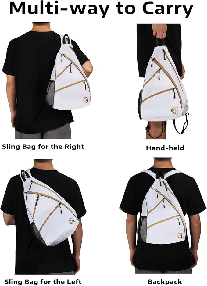 A11N SPORTS Pickleball Bag, Reversible Crossbody Sling Bag/Backpack for Women Men
