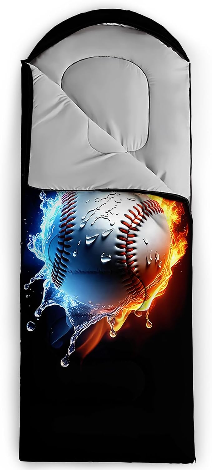 QOOMO Camping Sleeping Bags,3 Season Warm & Cool Weather,Lightweight,Waterproof Sleeping Bags for Adults & Kids,Traveling,and Outdoors,Camping Gear Equipment