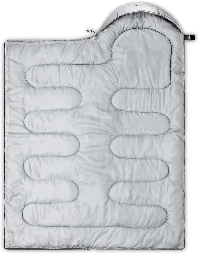 QOOMO Camping Sleeping Bags,3 Season Warm & Cool Weather,Lightweight,Waterproof Sleeping Bags for Adults & Kids,Traveling,and Outdoors,Camping Gear Equipment