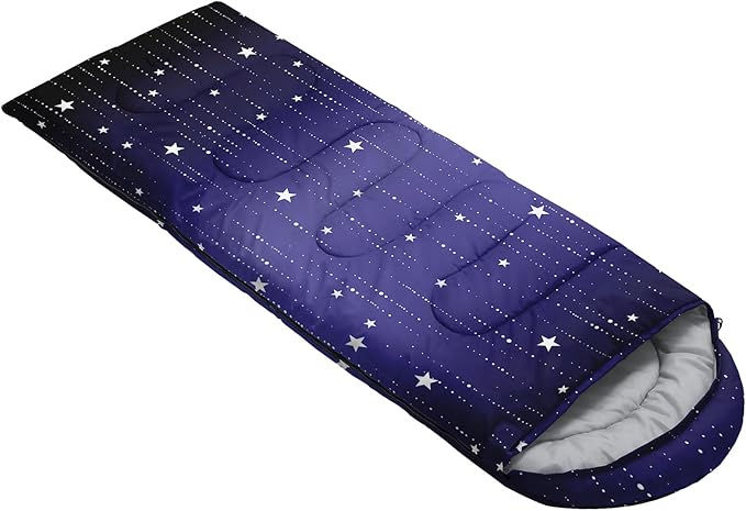 QOOMO Camping Sleeping Bags,3 Season Warm & Cool Weather,Lightweight,Waterproof Sleeping Bags for Adults & Kids,Traveling,and Outdoors,Camping Gear Equipment