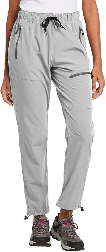 baleaf Women's Hiking Pants Quick Dry Lightweight Water Resistant Elastic Waist Cargo Pants for All Seasons