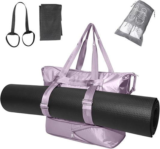 Yoga Mat Bag, Yoga Gym Bag Tote Bag with Multi Pockets For Women & Men, Yoga Mat Carrier for Pilates Travel Workout Office
