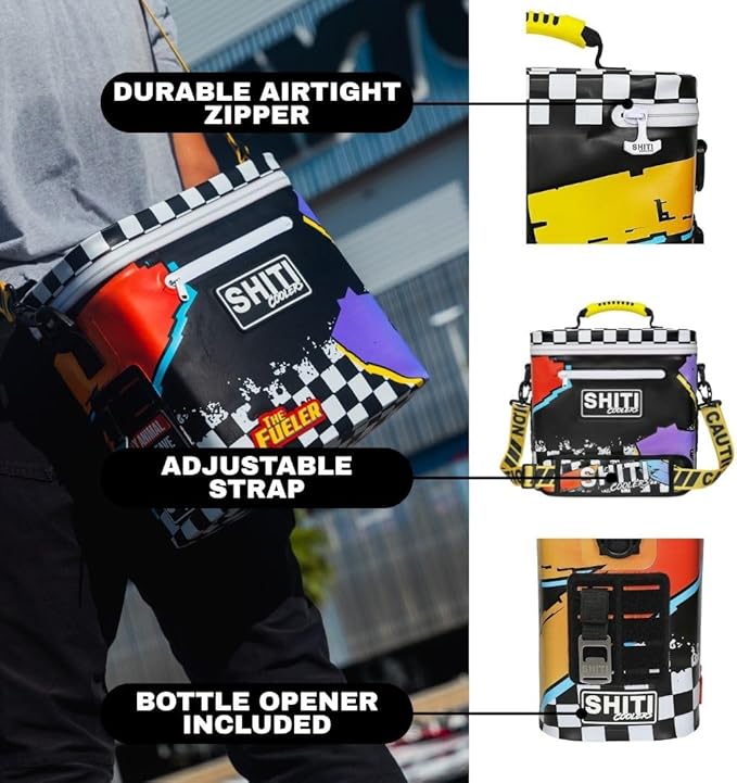 SHITI Coolers Cooler for Camping, Travel, Beach, Soft Lunch Box for Food, Drinks & Ice, Portable, Waterproof 24 Hr Insulated Bag with Shoulder Straps, Customizable