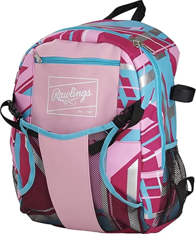 Rawlings | REMIX Backpack Equipment Bag | T-Ball & Youth Baseball/Softball | Pink (Pack of 6)