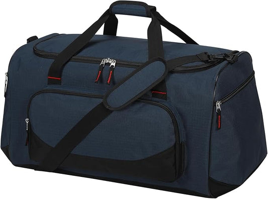 55L Large Sports Duffle Bag for Men - 22 inch Men's Gym Bag Heavy Duty Duffel Bag (Navy Blue)