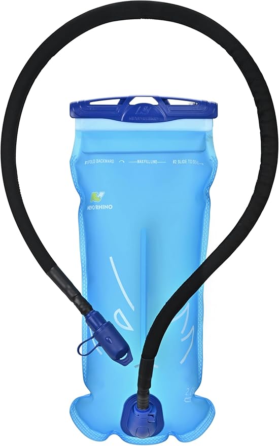 N NEVO RHINO Hydration Bladder 2L-3L with Bladder Insulator, Water Bladder for Hiking Backpack, Leakproof Water Pouch, BPA-Free Water Reservoir Hydration Pack for Hiking Running Camping Cycling Skiing