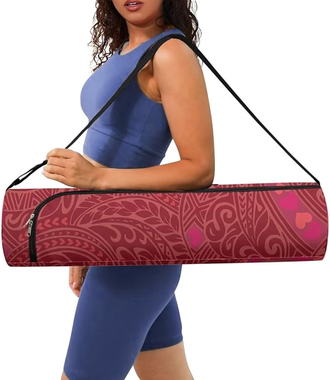 ZCFYGDX Yoga Mat Bag with Adjustable Shoulder Strap and Handle Zipper, 30in Wide x 6.3in Diameter for Yoga Mat Storage