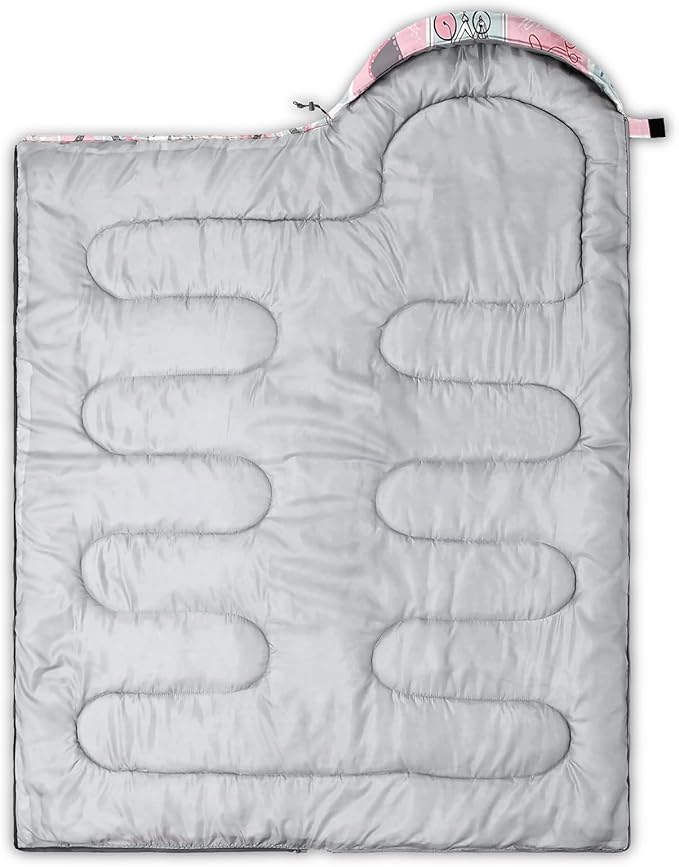 QOOMO Camping Sleeping Bags,3 Season Warm & Cool Weather,Lightweight,Waterproof Sleeping Bags for Adults & Kids,Traveling,and Outdoors,Camping Gear Equipment
