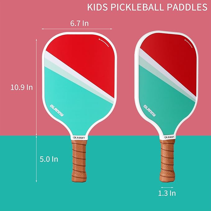 Graphite Pickleball Paddles Set- Premium Rackets Fiber Face & Polymer Honeycomb Core Pickleball Set Includes Pickleball Paddles + Pickleball Balls+ Replacement Soft Grip + 1 Bag