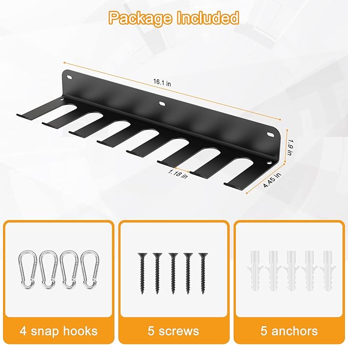 Baseball Bat Rack, 14 Bats Display Rack, Metal Bat Hanger, Bat Holder for Dugout Fence Garage, Black