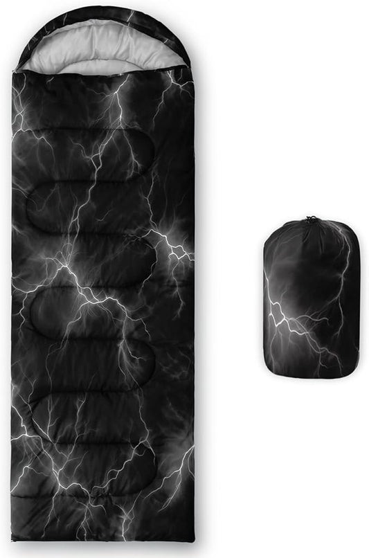 QOOMO Camping Sleeping Bags,3 Season Warm & Cool Weather,Lightweight,Waterproof Sleeping Bags for Adults & Kids,Traveling,and Outdoors,Camping Gear Equipment