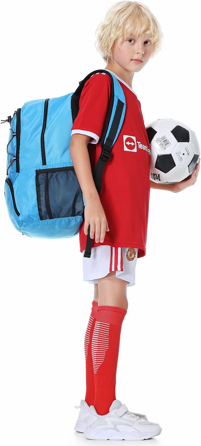 Youth Soccer Bag-Soccer Backpack&Backpack for Football Basketball,with Ball Compartment Separate Cleat Package