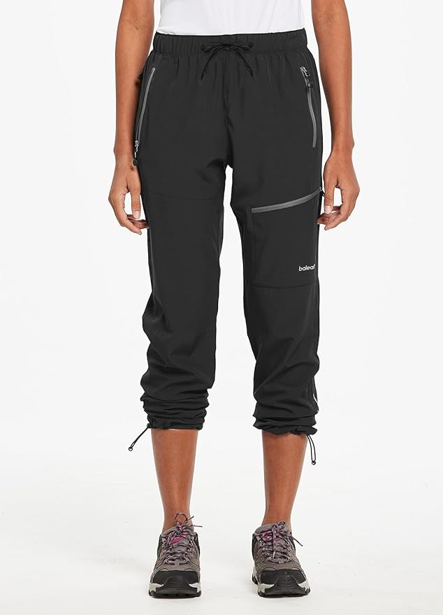 baleaf Women's Hiking Pants Quick Dry Lightweight Water Resistant Elastic Waist Cargo Pants for All Seasons