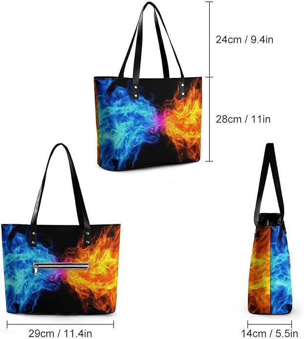 Big Shoulder Commuter Bag Work Tote Bag Handbag With Zipper For Women And Men