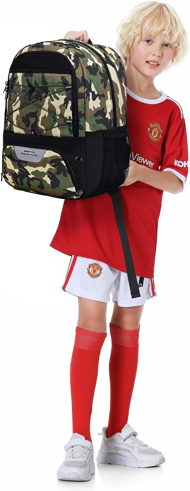 Youth Soccer Bag-Soccer Backpack&Backpack for Football Basketball,with Ball Compartment Separate Cleat Package