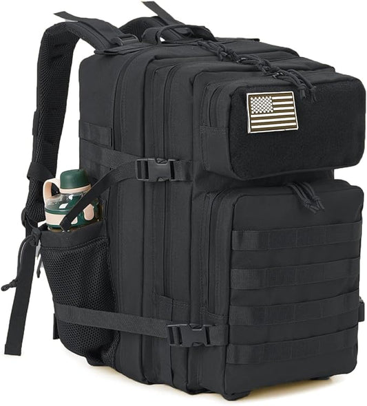 QT&QY 25L/45L Military Tactical Backpack For Men Molle Daypack 3 Day Bug Out Bag Hiking Rucksack With Bottle Holder