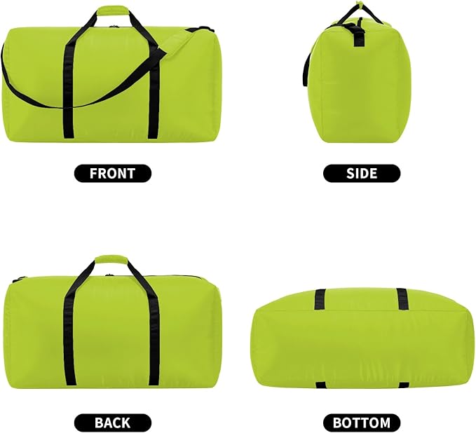 105L Extra Large Duffel Bag, 32.5 inch Travel Duffel Bag lightweight Luggage Bag-Light Green