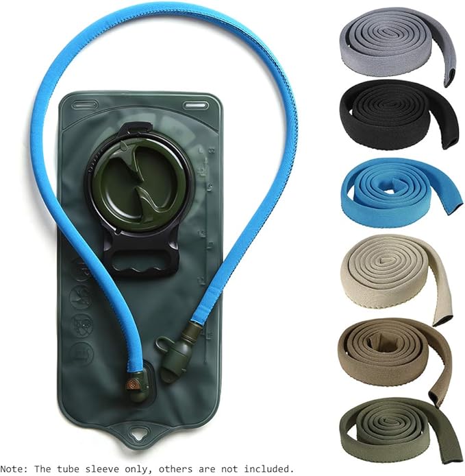 YOLOLAND Water Bladder Tube Cover Hydration Tube Sleeve Insulation Hose Cover Thermal Drink Tube Sleeve Cover, Black…