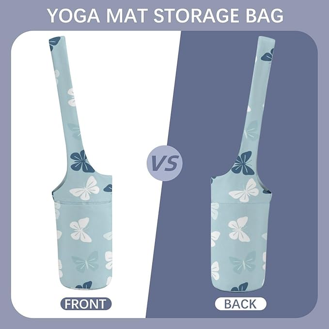 Aiyoolee Single Shoulder Yoga Mat Carrier Bag Portable Spacious with Pocket for Yoga Gym Fitness Travel