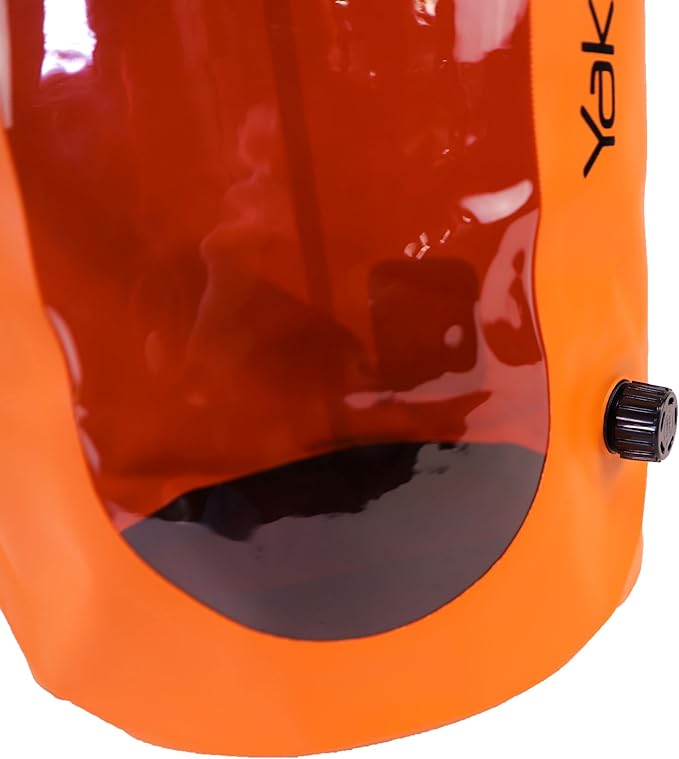 YakAttack 20L Roll-Top Waterproof Dry Bag with Air Valve | Durable & Water Resistant | Compact Storage | Remove Trapped Air | Additional Buoyancy | Dry Bag for Kayaking, Hiking, Boating & Camping