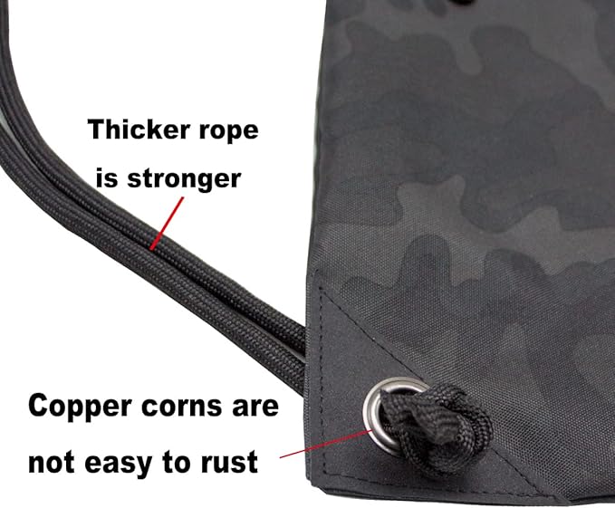 HOLYLUCK Drawstring Backpack Bag Sport Gym Sackpack