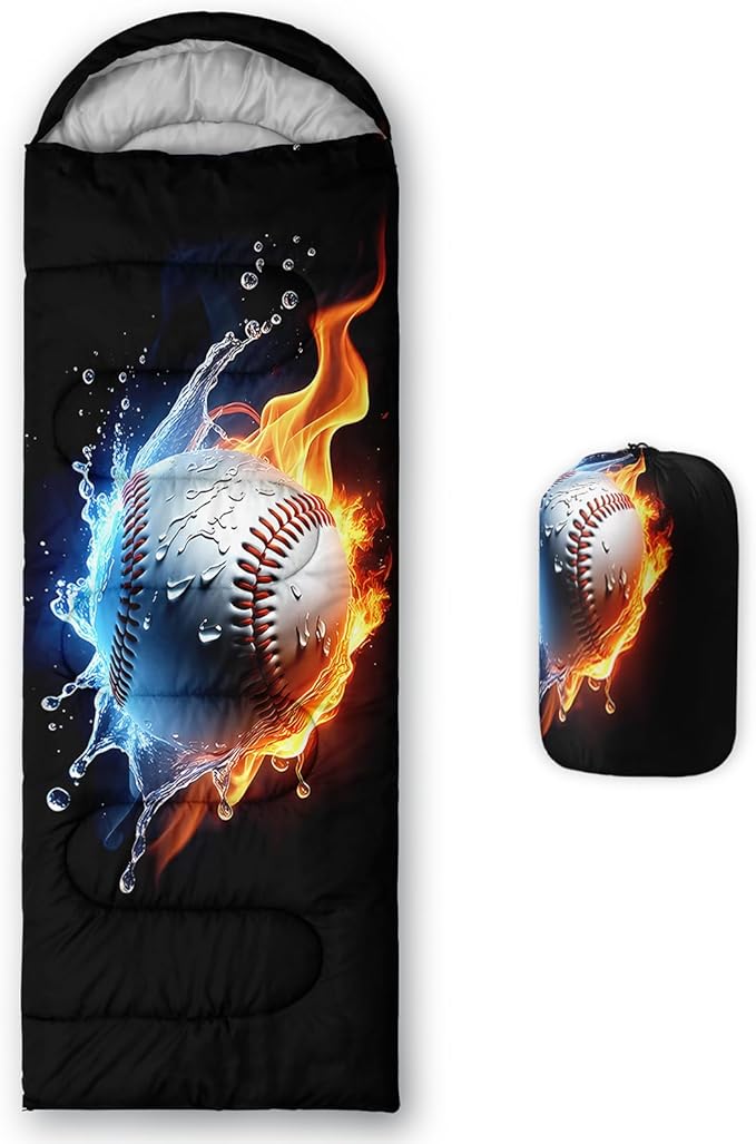 QOOMO Camping Sleeping Bags,3 Season Warm & Cool Weather,Lightweight,Waterproof Sleeping Bags for Adults & Kids,Traveling,and Outdoors,Camping Gear Equipment