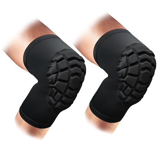 ZODEYI Wrestling Knee Pads Short Knee Sleeve, 2 Pcs Knee Compression Sleeve for Football, Basketball, Volleyball(Black_S_2 Pcs)
