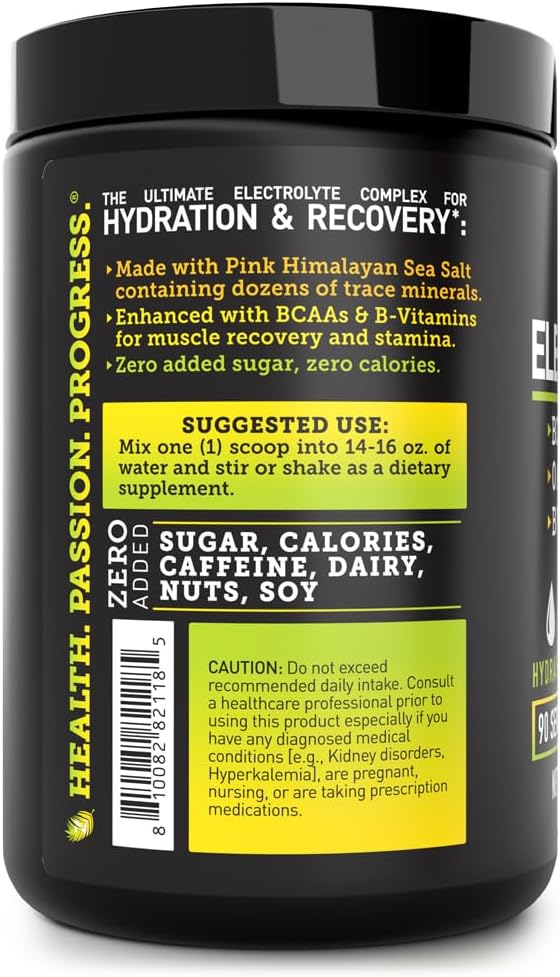 Zeal Electrolyte Powder - 90 Servings | Keto Electrolytes Powder | Zero Sugar, BCAAs, B-Vitamins | Potassium, Zinc, Magnesium | Hydration Powder Recovery Drink | Lemon Lime