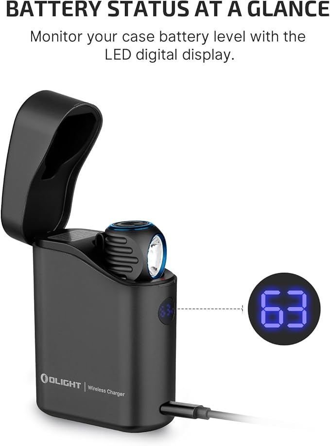 OLIGHT Perun 3 Mini Premium Headlamp 1250 Lumens Flashlight with Type-C Charging Box, Rechargeable Headlight with Red Light Option,Perfect for Working, Hiking, Camping and Climbing (Black)