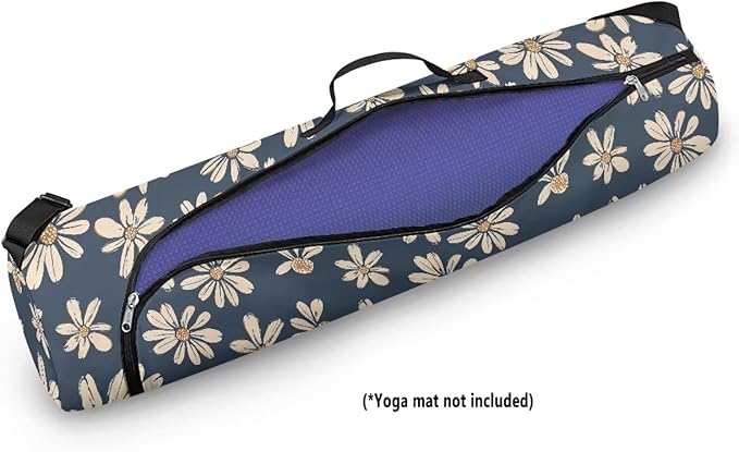 ZCFYGDX Yoga Mat Bag with Adjustable Shoulder Strap and Handle Zipper, 30in Wide x 6.3in Diameter for Yoga Mat Storage