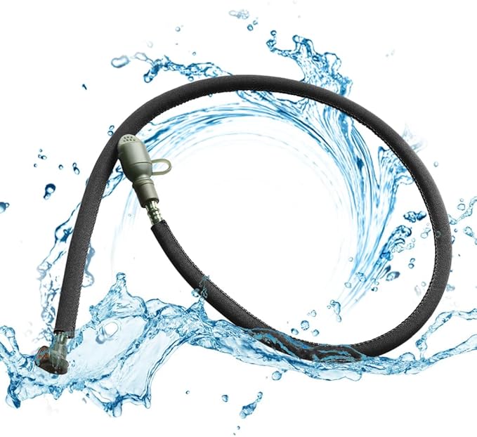 YOLOLAND Water Bladder Tube Cover Hydration Tube Sleeve Insulation Hose Cover Thermal Drink Tube Sleeve Cover, Black…