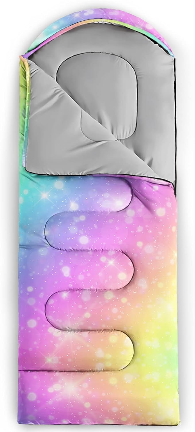 QOOMO Camping Sleeping Bags,3 Season Warm & Cool Weather,Lightweight,Waterproof Sleeping Bags for Adults & Kids,Traveling,and Outdoors,Camping Gear Equipment