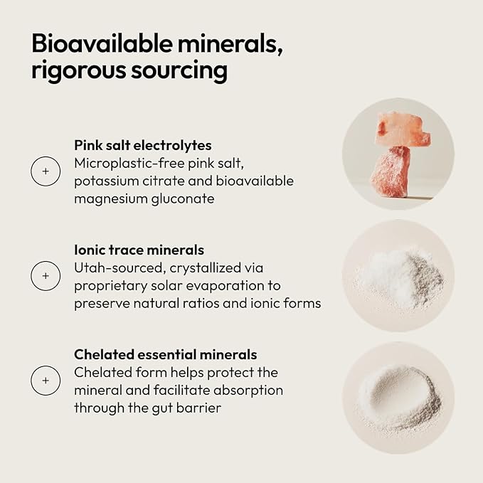 Moon Juice Mini Dew Electrolytes Powder - Sugar Free Minerals & Electrolyte Hydration Powder for Instant Hydration & Brain Support - Magnesium, Calcium, Potassium, Pink Salt, Watermelon, 30 Servings