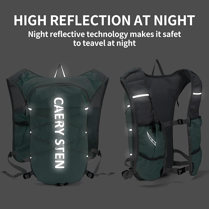 Carey STEN Lightweight Hydration Backpack, Outdoor Running Vest with 1.5L Water Bag, Suitable for Hiking, Cycling, and Both Men's and Women's Carnival wear