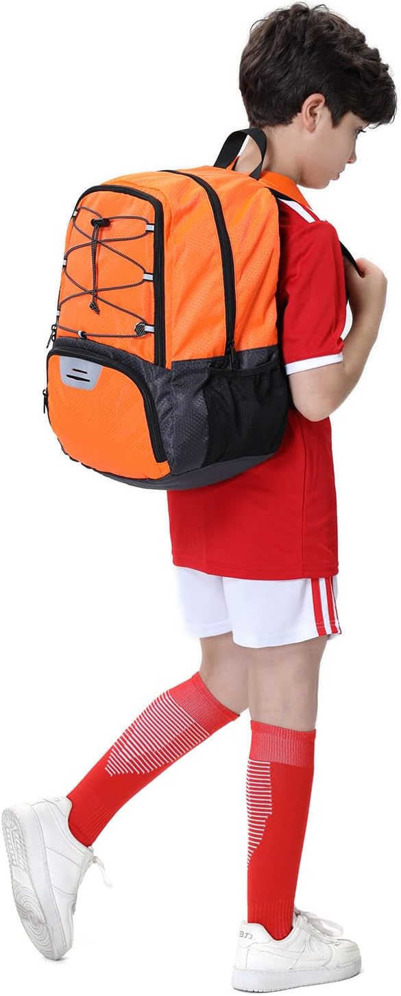 Youth Soccer Bag-Soccer Backpack&Backpack for Football Basketball,with Ball Compartment Separate Cleat Package