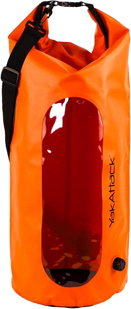 YakAttack 30L Roll-Top Waterproof Dry Bag with Air Valve | Durable & Water Resistant | Compact Storage | Remove Trapped Air | Additional Buoyancy | Dry Bag for Kayaking, Hiking, Boating & Camping