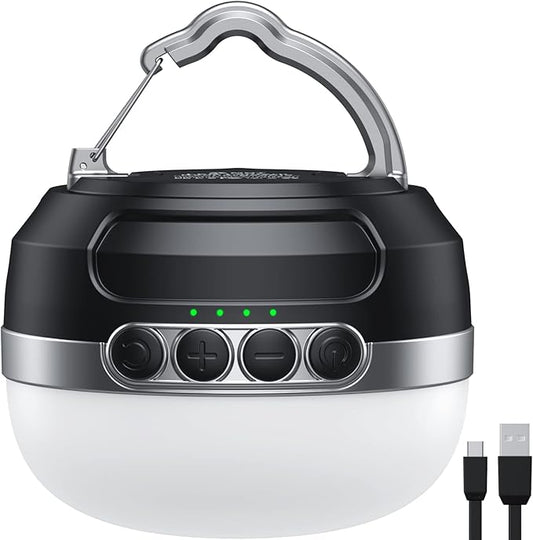 ZMNT LED Camping Lantern Rechargeable 1400LM, Up to 420H Running Time Camping Tent RGB Light, 10400mAh Emergency Hanging Light for Hurricane, Power Outages, Home, Hiking